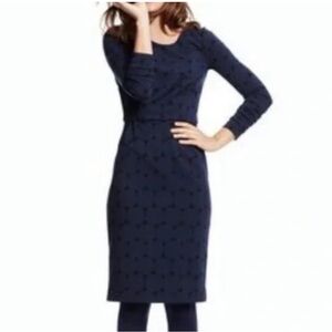 BODEN NAVY & BLACK LONG SLEEVE MINI DRESS. Size 2R